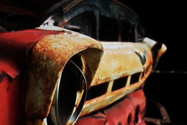 Photo close-up of rusty metal