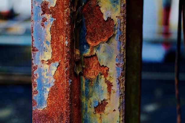 Photo close-up of rusty metal