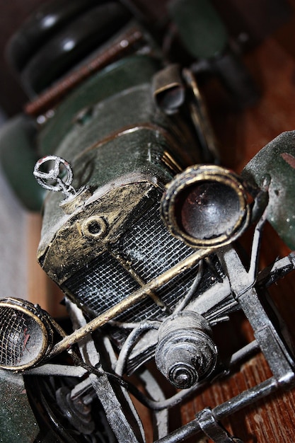 Photo close-up of rusty vintage car