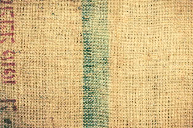 Photo close up of sack texture