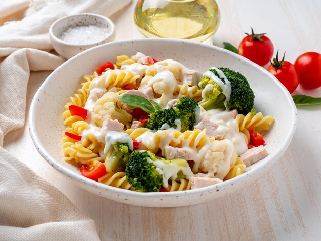 Photo close-up of salad in bowl on table