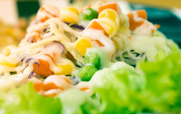 Close-up of salad in plate