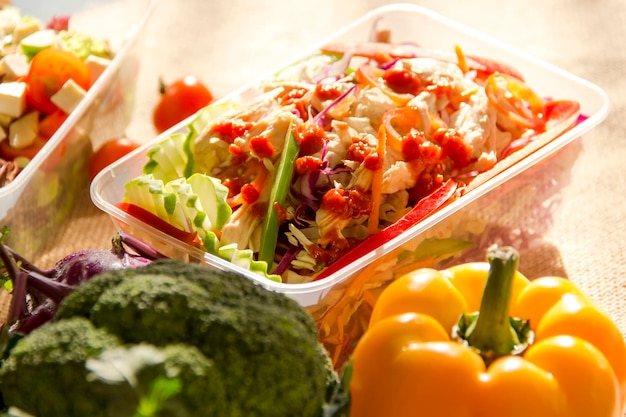 close-up of salad