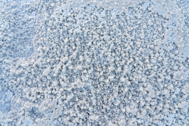 Close up of salt of the salt plains of Asale Lake