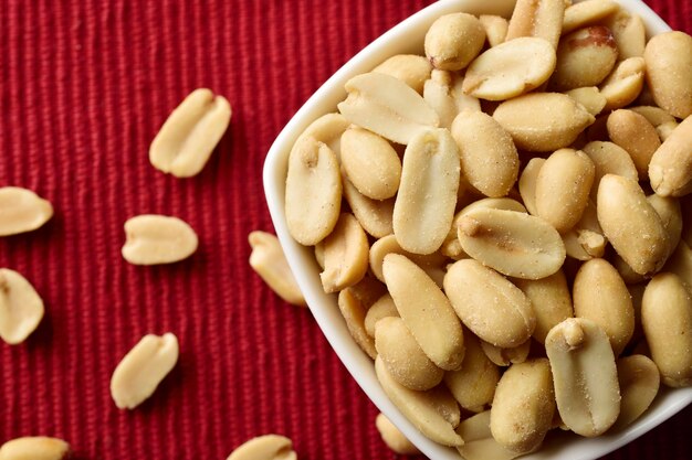 Close up of Salted Peanuts Bowl