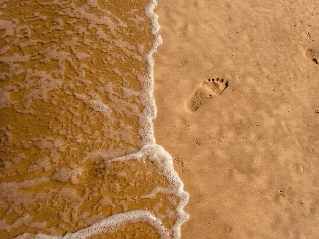 Close-up of sand on beach