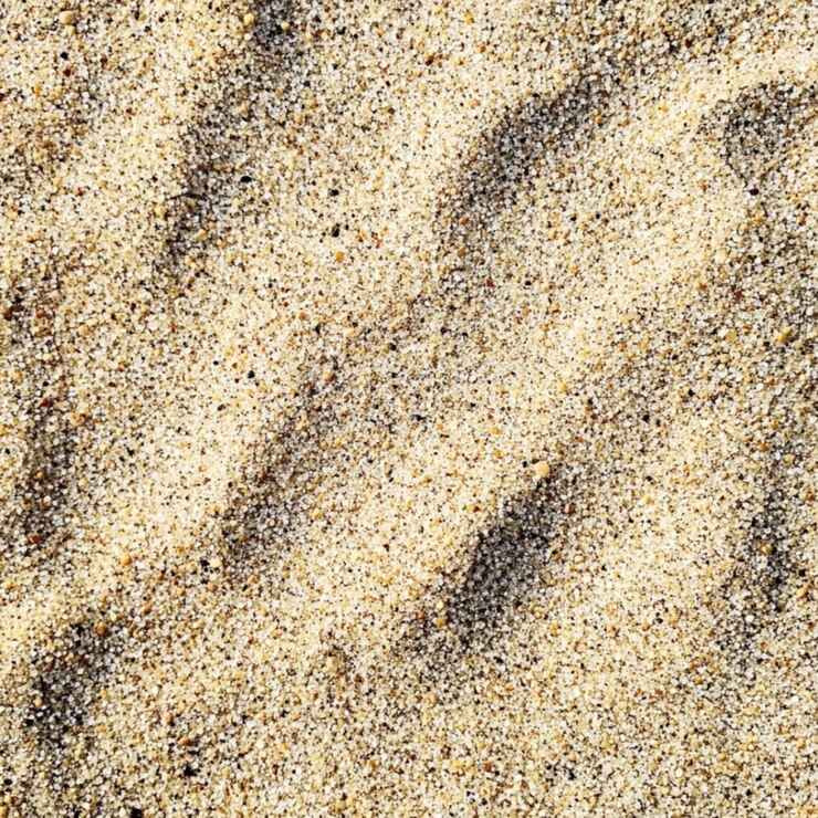 a close up of a sand with a bird in it