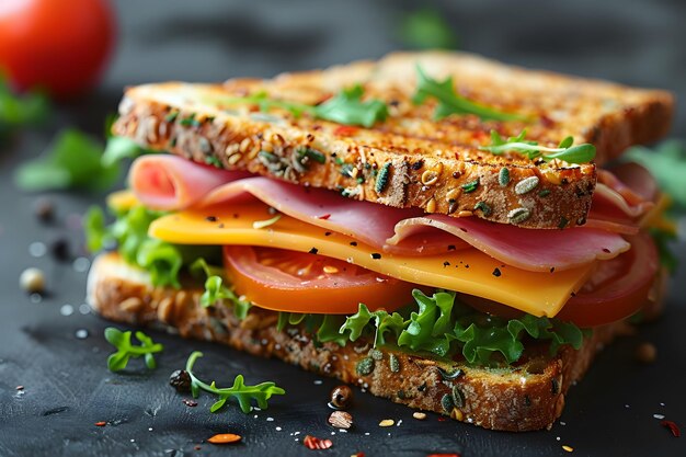 Close Up of a Sandwich on a Table