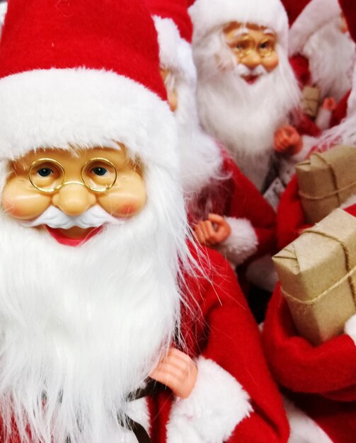 Close-up of santa toy