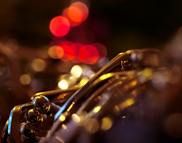 Photo close-up of a saxophone