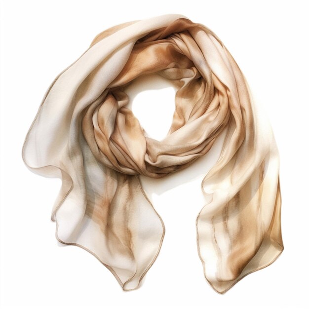 a close up of a scarf on a white surface generative ai