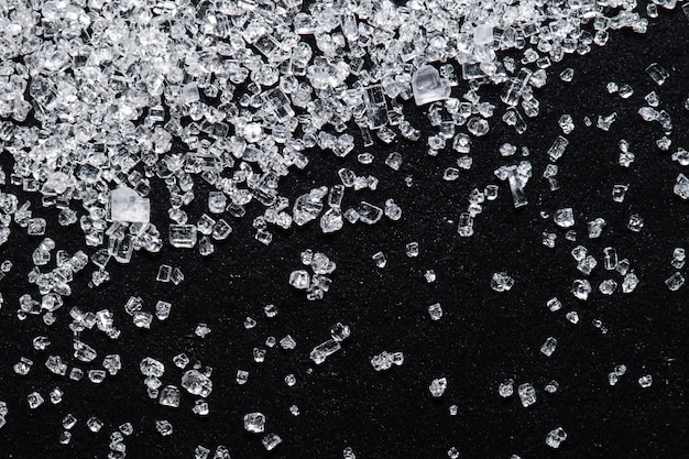 Close up of scattered white sugar