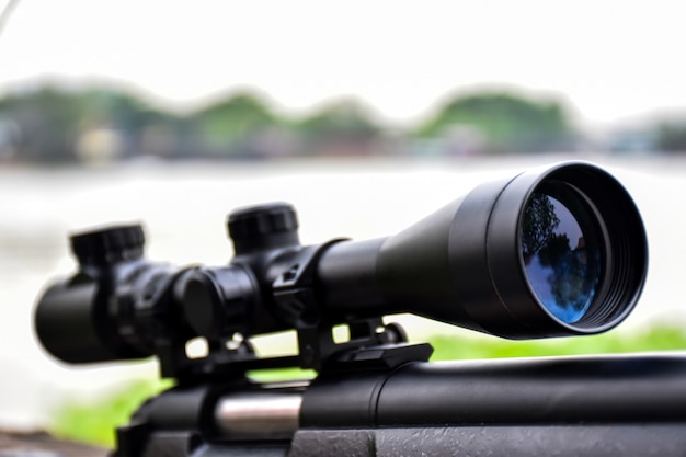 Close up scope rifle