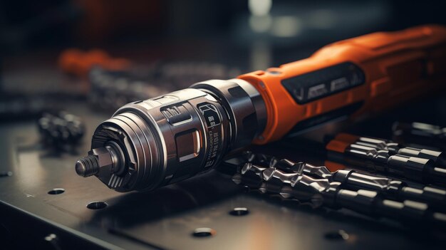 Close Up of a Screwdriver on a Table