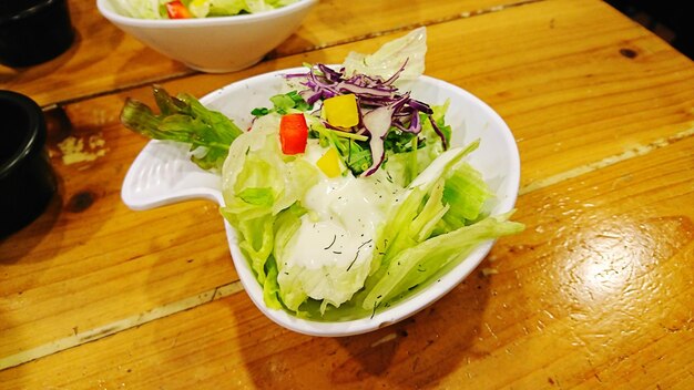 Close-up of served food in plate