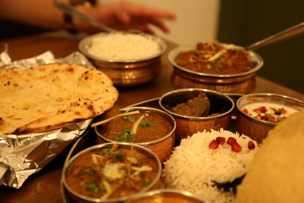 Close-up of served food in plate