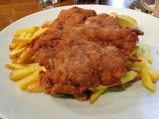 Close-up of served food on plate