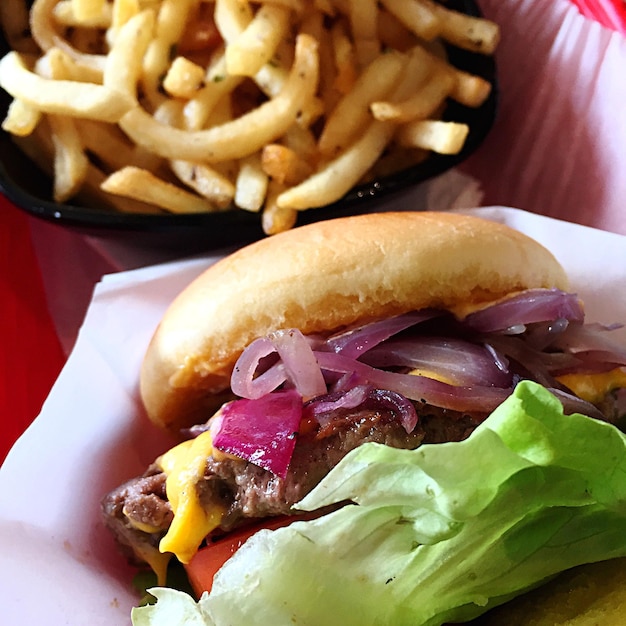 Close-up of served food