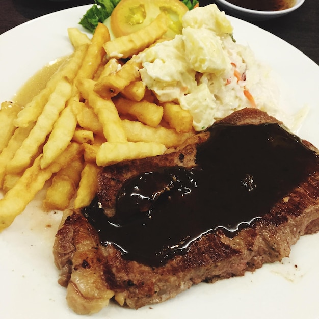 Photo close-up of served food