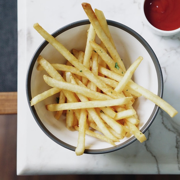 Foto prossimo piano del cibo servito