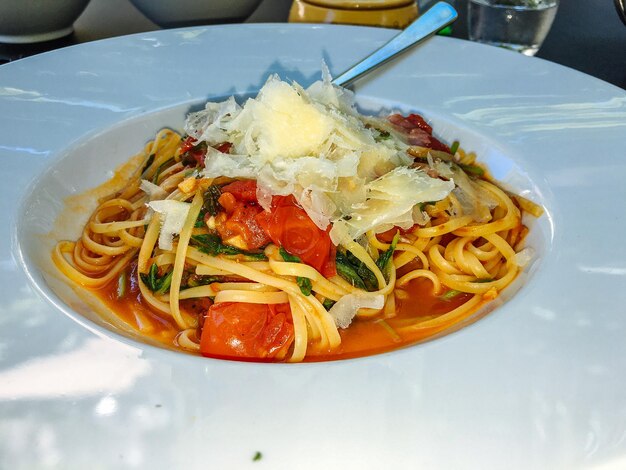 Close-up of served food