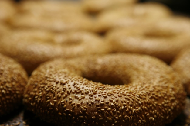 Photo close-up of sesame breads