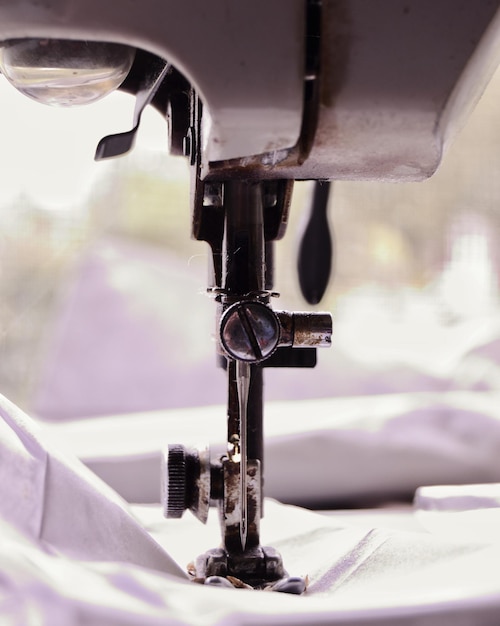 Photo close-up of sewing machine