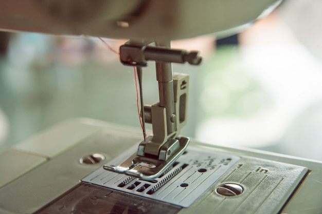 Close up sewing machine