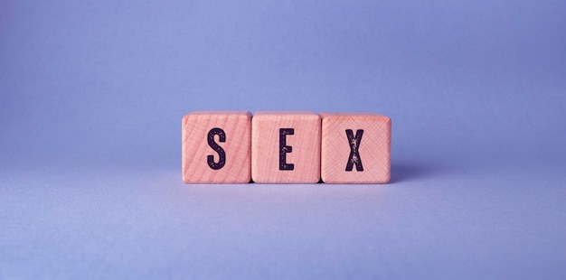 Close up of Sex Words , Medical Concept Idea