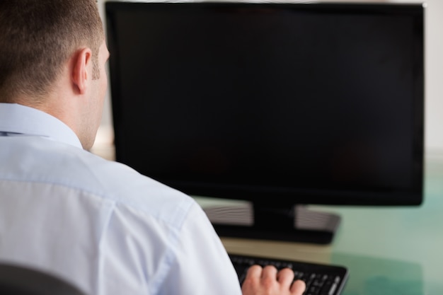 Close up of shadowing a businessman