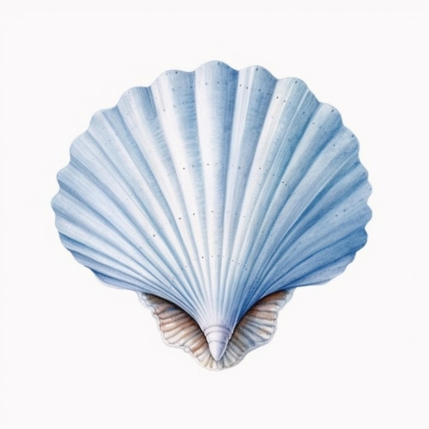 a close up of a shell on a white background generative ai