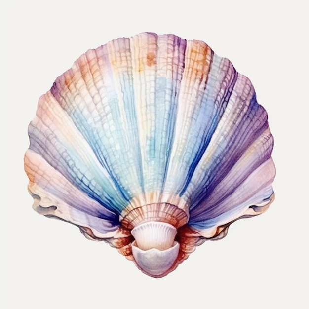 A close up of a shell with a white background generative ai