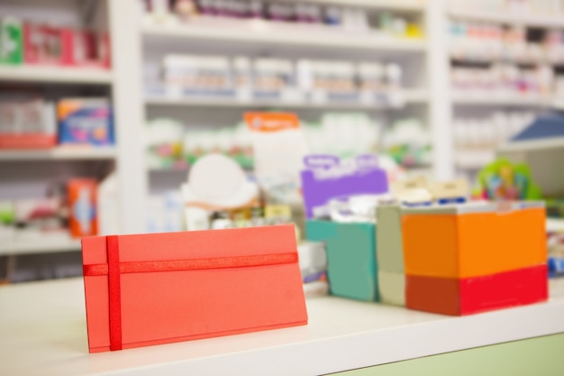 Close up of shelves of drugs