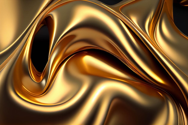 Close up of a shiny gold cloth generative ai