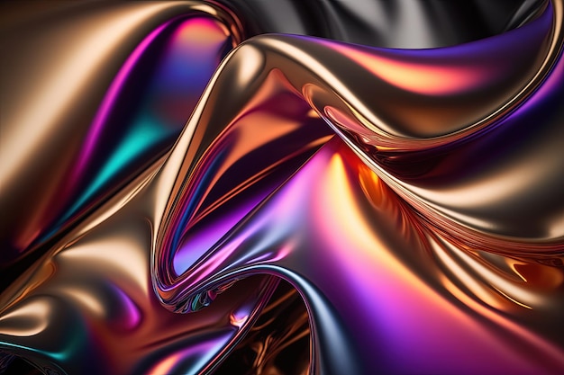 A close up of a shiny metal surface generative AI