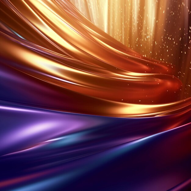 Photo a close up of a shiny purple and gold background with a blury background generative ai