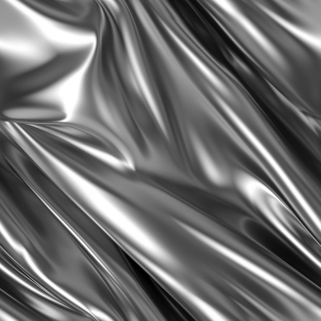 Photo a close up of a shiny silver fabric with a black background generative ai