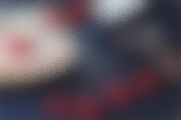 a close up of a shiny surface with a red and blue background