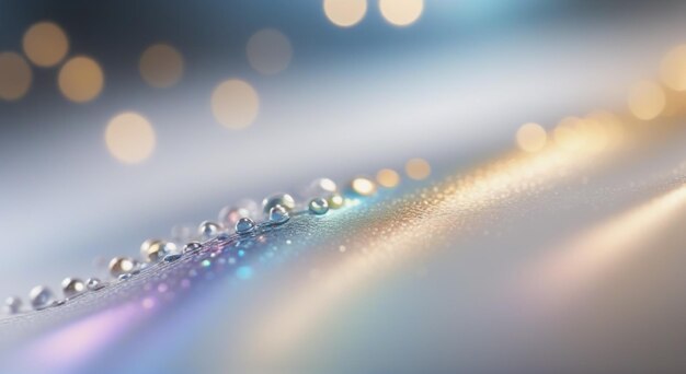 a close up of a shiny surface with water drops on it