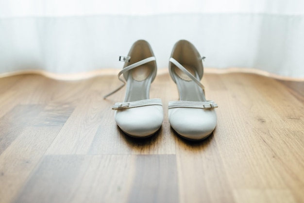 Close-up of shoes on floor