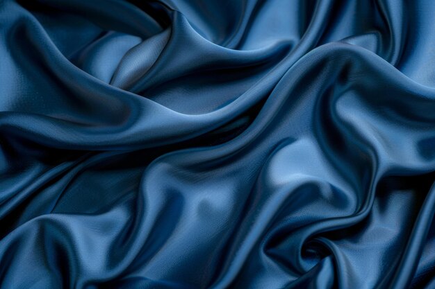 Close Up Shot of Blue Fabric Generative AI