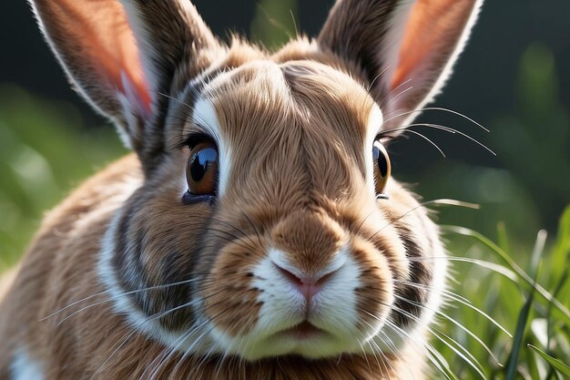ウサギの長い耳のクローズアップショット