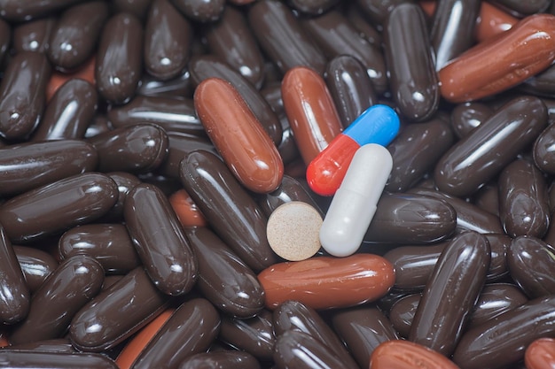 close up shot of capsule and tablet pills