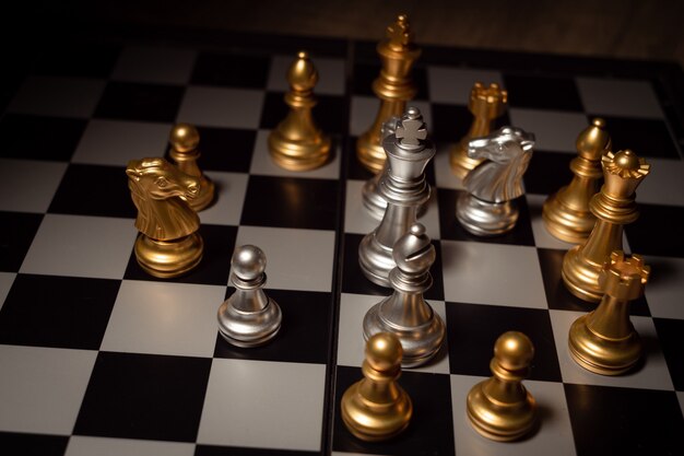 Premium AI Image  Closeup shot of the king chess piece leading