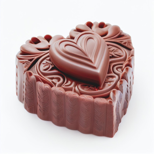コピー スペース バレンタインのギフトのアイデアとバレンタインデーの背景のチョコレートのショットを閉じる
