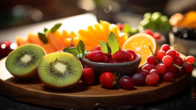 A close up shot of fresh fruits served as part of a spa experience