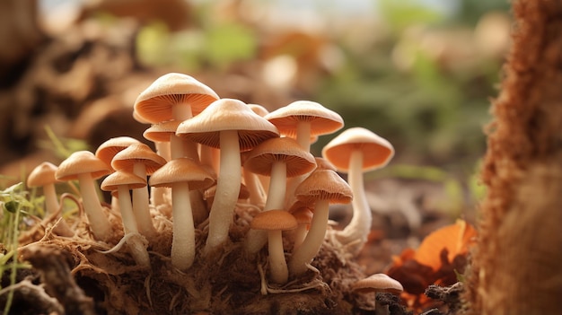 close up shot of fresh mushrooms