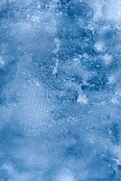 Close up shot on a frozen river