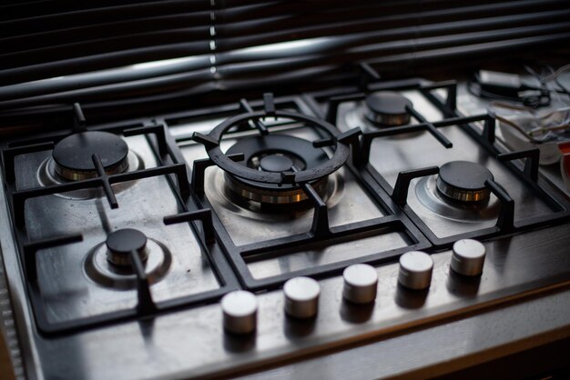 Close up shot of gas stove