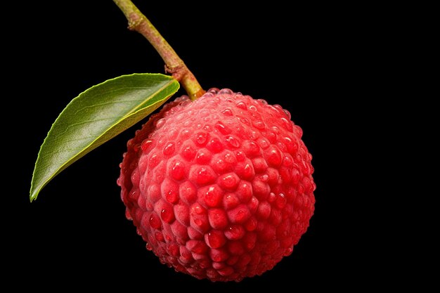 A close up shot of lychee fruit against a white background